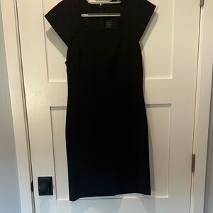 Classic Black Cap-Sleeve Sheath Dress - Women